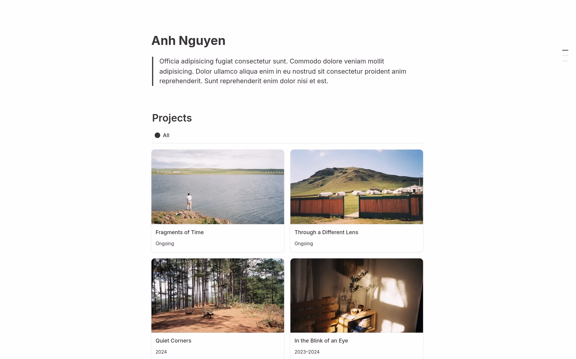 Screenshot of Your work on display collection by Notion
